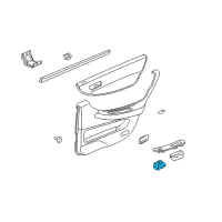 OEM 2001 Honda Odyssey Sub-Switch Assembly, Power Window (Black) Diagram - 35760-S84-A11ZA