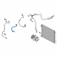 OEM 2017 Nissan Rogue Sport Pipe Assy-Cooler, Compressor To Condenser Diagram - 92447-6MA0A