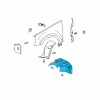 OEM 2004 Cadillac SRX Fender Liner Diagram - 15829491