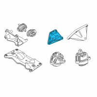 OEM 2015 BMW M5 Engine Mount Bracket Right Diagram - 22-11-2-284-112