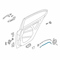 OEM Kia Cadenza Cable Assembly-Rear Door Inside Diagram - 814713R000