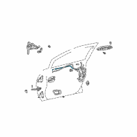 OEM 2003 Lexus RX300 Cable Assy, Front Door Lock Remote Control Diagram - 69710-48010