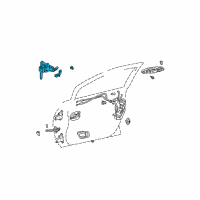 OEM 2002 Lexus RX300 Door Lock Cylinder & Key Set, Right Diagram - 69051-48020