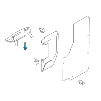 OEM 2020 Ford Transit-350 Striker Cover Screw Diagram - -W712231-S424