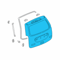 OEM 2005 Saturn Vue Panel Asm, Lift Gate Diagram - 10374333