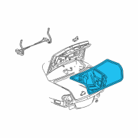 OEM 2004 Pontiac Bonneville Weatherstrip Asm-Rear Compartment Lid Diagram - 25723796