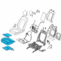 OEM 2017 Lincoln MKZ Seat Cushion Pad Diagram - HP5Z-54632A22-C