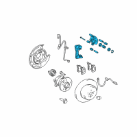 OEM Lexus RX330 Rear Driver Disc Brake Cylinder Assembly Diagram - 47850-48050