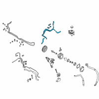OEM 1999 Nissan Quest Tube Assy-Power Steering Diagram - 49726-7B010