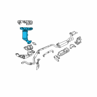 OEM 2010 Chrysler Town & Country Exhaust Manifold And Catalytic Converter Diagram - 68042141AB