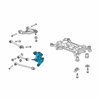 OEM 2011 Honda Accord Crosstour Knuckle, Right Rear Diagram - 52210-TP7-A01