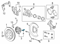 OEM 2021 Chevrolet Corvette Wheel Stud Diagram - 12451948