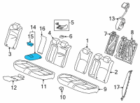 OEM 2018 Honda Civic Armrest Assembly, Rear Seat Center (Deep Black) (Leather) Diagram - 82180-TGG-A61ZA