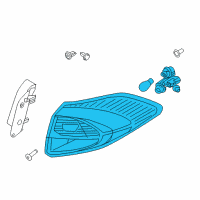 OEM 2017 Hyundai Tucson Lamp Assembly-Rear Combination Outside, LH Diagram - 92401-D3110