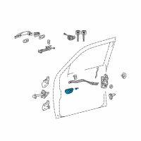 OEM 2007 Toyota Matrix Handle, Inside Diagram - 69206-02100-B1