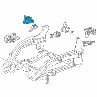 OEM 2015 Chevrolet Cruze Side Transmission Mount Diagram - 13248550