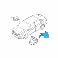 OEM Kia Cadenza Bracket-Hydraulic Module Diagram - 589602T500