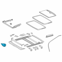 OEM 2018 Lexus ES350 Gear Assembly, Sliding Roof Diagram - 63260-06100