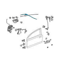 OEM 2010 Honda Fit Cable, Front Door Lock Diagram - 72133-TF0-000