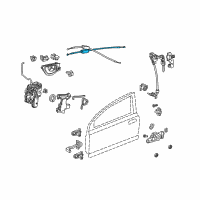 OEM 2013 Honda Fit Cable, Front Inside Handle Diagram - 72131-TK6-A01