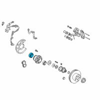 OEM Lexus LX450 Front Axle Hub Outer Bearing Diagram - 90080-36067