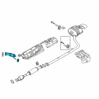 OEM 2020 Kia Optima Front Muffler Assembly Diagram - 28610C1550