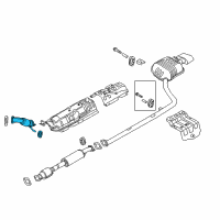 OEM 2016 Kia Optima Front Muffler Assembly Diagram - 28610C1550