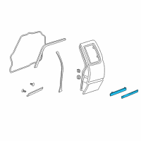 OEM 1997 Chevrolet S10 Molding Asm-Body Side Lower Rear <Use 1C4N*Charcoal Diagram - 15023271
