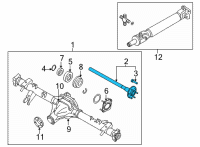 OEM 2021 Nissan Frontier SHAFT ASSY-REAR AXLE, RH Diagram - 38162-EB45B