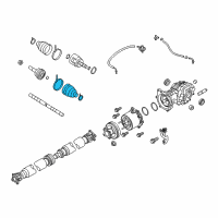 OEM 2015 Nissan Pathfinder Repair Kit - Dust Boot, Rear Drive Shaft Diagram - C9741-3JA1A