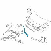 OEM 2002 Chrysler Town & Country Hood Latch Diagram - 4717517AD