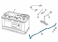 OEM 2021 BMW X6 Battery Cables Diagram - 61129442592