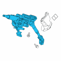 OEM 2011 Honda Insight Column Assembly, Steering (Driver Side) Diagram - 53200-TM8-A02