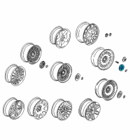 OEM 1995 BMW 740iL Hub Cap Diagram - 36-13-1-181-897