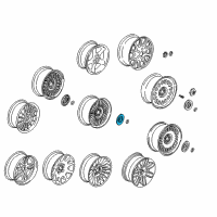 OEM 1996 BMW 740iL Hub Cap Diagram - 36-13-1-182-203