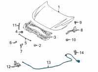 OEM 2022 Nissan Sentra Cable Assembly-Hood Lock Control Diagram - 65621-6LB0A