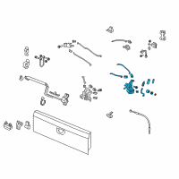 OEM 2010 Honda Ridgeline Hinge Assembly, Passenger Side Tailgate (Lower) Diagram - 68732-SJC-A00