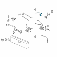 OEM 2020 Honda Ridgeline Lock Assembly, Passenger Side Tailgate (Upper) Diagram - 74801-SJC-A01