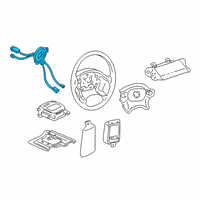 OEM 2003 Cadillac Seville Coil Kit, Steering Wheel Inflator Restraint Module Diagram - 26087308