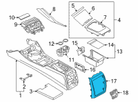 OEM 2021 BMW 430i xDrive COVER CENTRE CONSOLE, REAR Diagram - 51-16-6-996-849