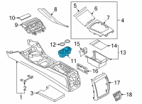 OEM 2022 BMW M340i CUP HOLDER FOR STORAGE COMPA Diagram - 51-16-6-809-803