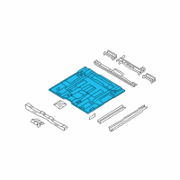 OEM Hyundai Tucson Panel-Center Floor Diagram - 65111-2E010