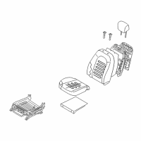 OEM Hyundai Elantra Heater Assembly-Front Seat Back Diagram - 88390-2H010