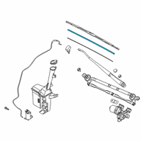 OEM Hyundai Venue Wiper Blade Rubber Assembly(Passenger) Diagram - 98351-F9000