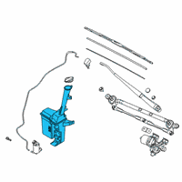 OEM 2020 Hyundai Venue Windshield Washer Reservoir Assembly Diagram - 98611-K2000