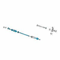 OEM 2003 Hyundai Santa Fe Joint Assembly-Constant Velocity R Diagram - 49500-26860