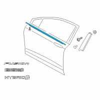 OEM 2019 Ford Police Responder Hybrid Belt Molding Diagram - DS7Z-5421453-E