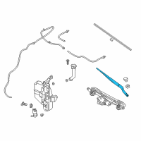 OEM 2013 Nissan Altima Windshield Wiper Arm Assembly Diagram - 28886-3TA0A