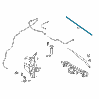 OEM 2013 Nissan Maxima Wiper Blade Refill, Driver Diagram - 28895-ZX00A