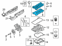 OEM BMW M5 CYLINDER HEAD COVER Diagram - 11-12-8-699-195